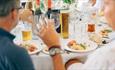 People dining at Durham Cricket's Banks Homes Riverside Stadium