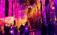 visitors enjoy Luxmuralis space colourful projections at Hull Minster
