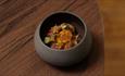A meal from the tasting menu at Faru - fine dining