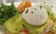 Poached egg and avocado on toast at Vennels Cafe in Durham City