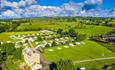 Ariel shot of Doe Park Caravan Site