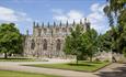 Auckland Castle exterior in Spring