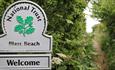 National Trust welcome sign to Blast Beach