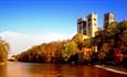 Durham Cathedral riverside in Autumn