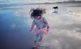 Child playing on beach