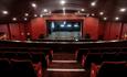 view of the stage from the balcony seating area inside the Empire Consett theatre