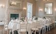 Tables set up for a wedding