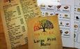 Examples of menu available such as large print option