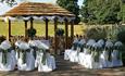 Wedding chairs set outside