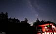 Grassholme Observatory with milky way in the night sky above