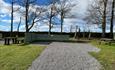 A picnic area at Bonners Lodge Caravan Park