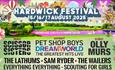 Hardwick Festival poster showing some of the acts due to perform