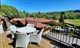 Veranda seating and view at Vindomora Country Lodges