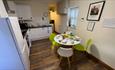 Kitchen with table for 4 at No 1 Old Hall Cottage