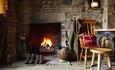 Fireplace at The Rose and Crown