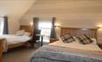A double and a single bed