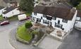 The Saxon Inn exterior image from overhead