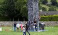 Children enjoying the climbing wall at Weardale Show.