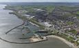 Aerial footage of Seaham Harbour Marina