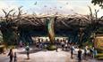 Artist Impression of the Lost Feather Stage at Kynren - The Storied Lands