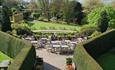 Seating area at Durham University Botanic Garden