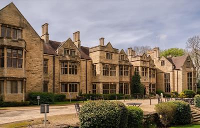 External front view of Redworth Hall