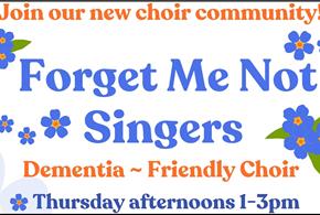 Forget me Not poster showing event details and location