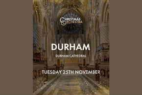 Interior of Durham Cathedral and view of Rose Window