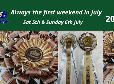 Rosettes and date of the Durham County Show
