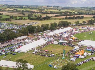 Ariel view of Wolsingham Show