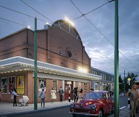 CGI image of what the new 1950s town developments will look like at Beamish Museum