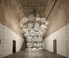 Illuminated Bottle Rack Artwork © Ai Weiwei; Courtesy of Ai Weiwei Studio