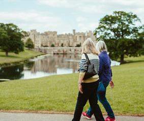 People walking at Raby Castle