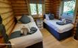 Twin beds at St Ebba Lodge