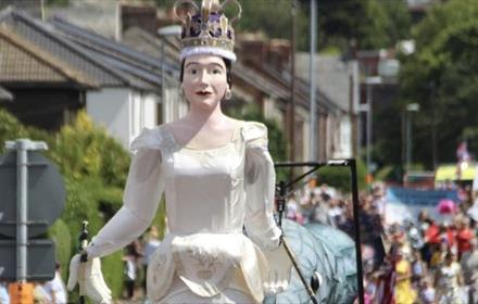 The 2022 Best of British Town Parade. Image of The Queen.