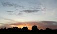 Evening sky at Doe Park Caravan Site