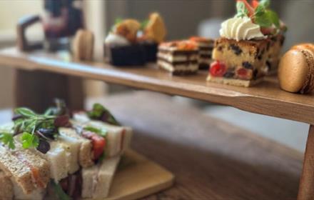 Image of an Afternoon Tea selection of sweet and savoury treats at High Force Hotel.