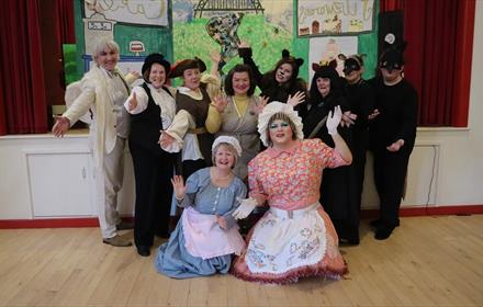 Pantomime cast in costume at Beamish Museum