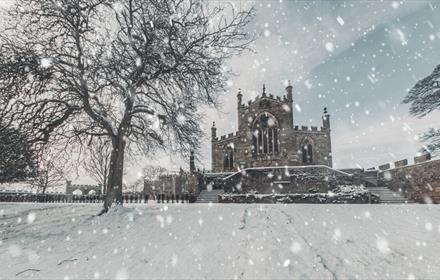 Auckland Castle in the snow