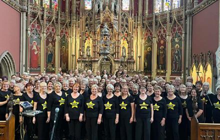 Image of the Rock Choir performing.
