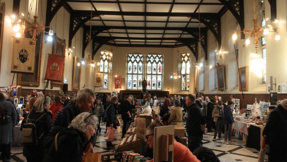 Crowds of people attending the Christmas Gift Fair at Ushaw Crowds of people attending the Christmas Gift Fair at Ushaw
