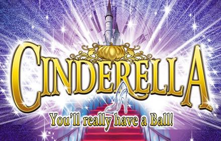 Cinderella Fairytale Castle and Glass Slipper - text reads, 'You'll really have a ball!'