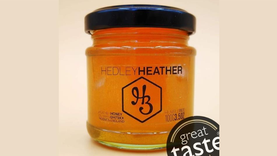 A jar of Hedley Heather Honey