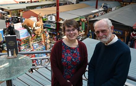 Image of David Butler and Alice in Durham Indoor Market.