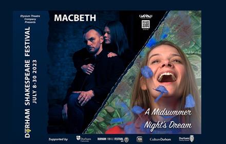 Poster advertising Macbeth and a Midsummer Night's Dream