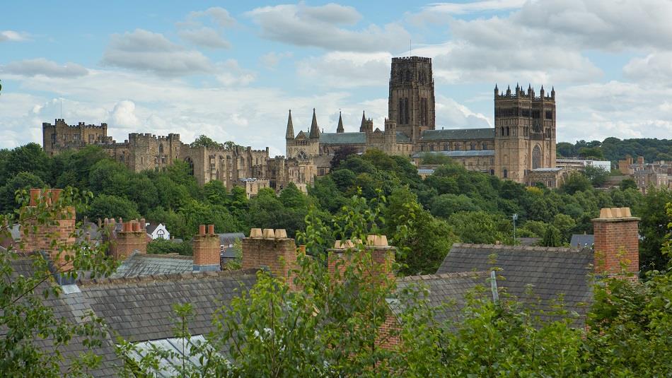 Durham Cathedral and Castle, rooftops of Durham City