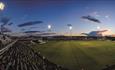 Durham Cricket ground at sunset