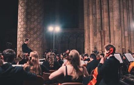 Orchestra performing at Durham Cathedral