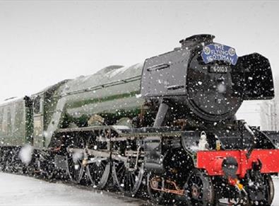 The Flying Scotsman in the snow