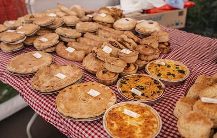 A selection of baked goods at Harvest Food Festival, South Causey Inn.
